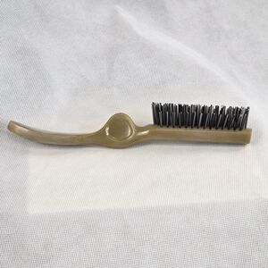 Vintage Spornette #480 Hair Brush Thumb Grip Gold Marble 5 Row 9 Inches